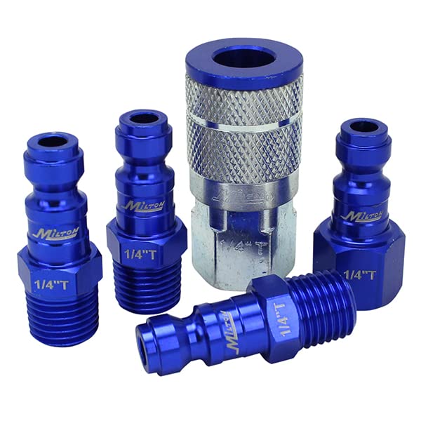 Image of ColorFit Coupler & Plug Kit (5 Piece), T-Style 1 /4 inch NPT Blue