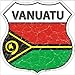 SMART BLONDE Vanuatu Flag Highway Shield Metal Sign HS-450