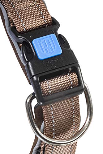 Armored Tech Dog Control Halsband mit integrierter Kurzleine (L - Halsumfang 45-53 cm, Mocca)
