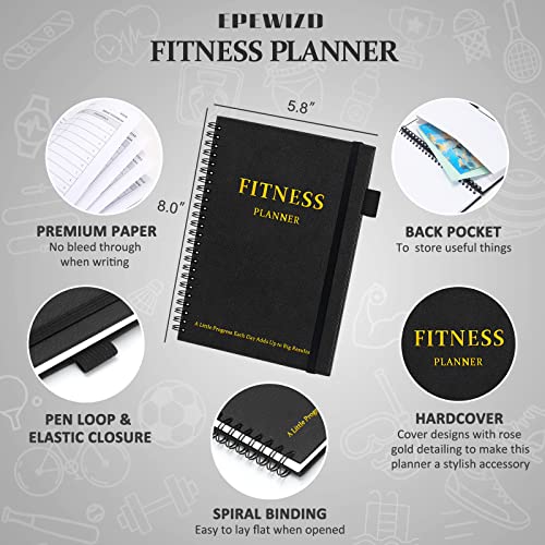 Wellness Planner Undated EPEWIZD Food & Fitness Journal - Hardcover ...