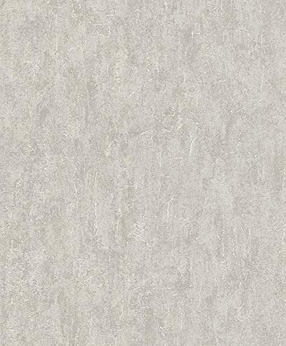 Raschpaperhangings Rasch Tapeten non woven wallpaper (universal) grey 10,05 m x 0,53 m Andy Wand 458022, gray