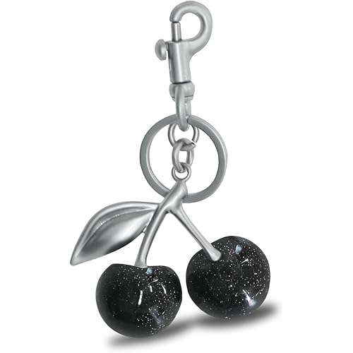 Keychain Cherry Bag Charms Purse: Key Chains Women Cute - Car keyrings leather handbags - Fashion enthusiasts