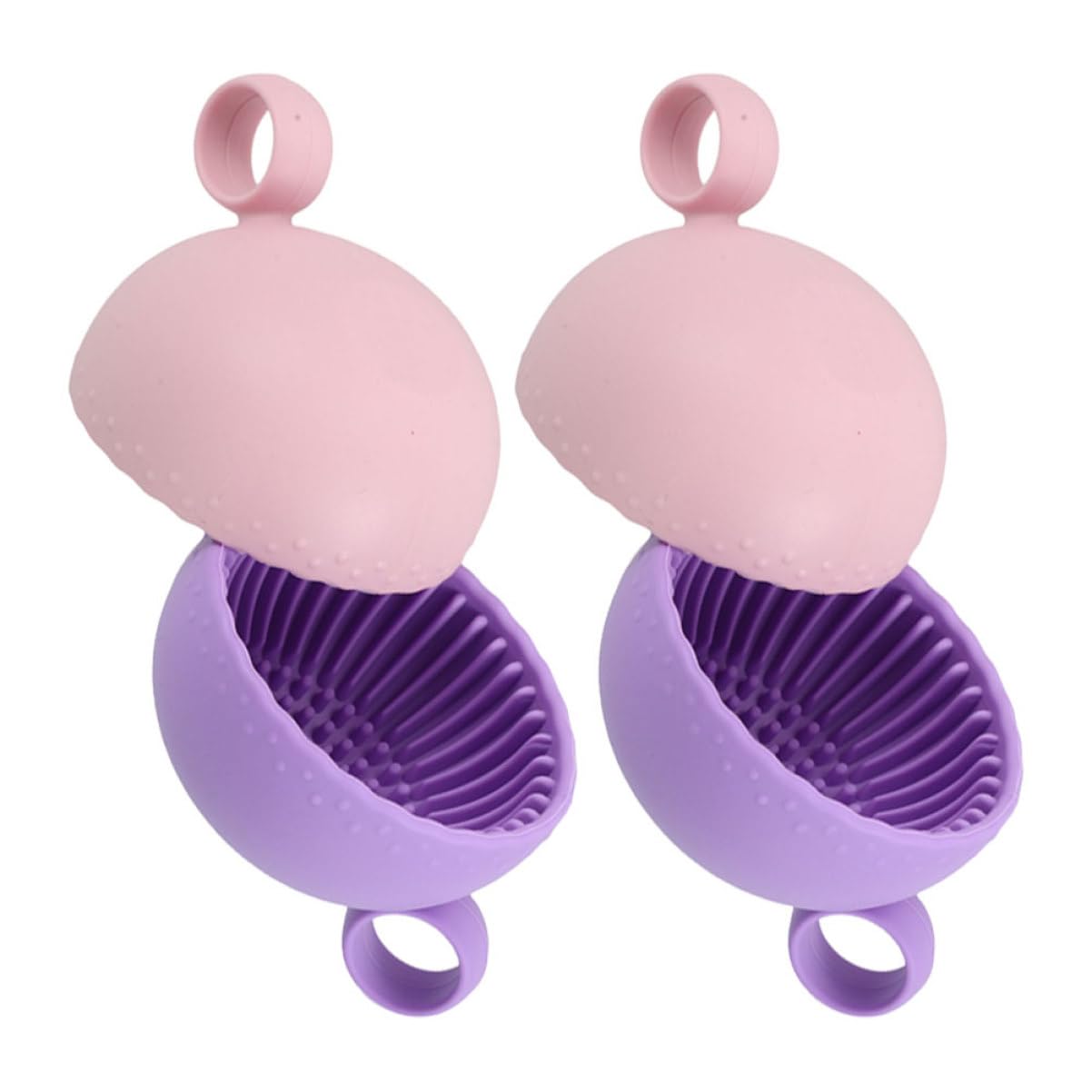 WOFASHPURET 4pcs Makeup Brush Cleaner Box Sturdy Silicone Cleaning Bowl for Travel Home