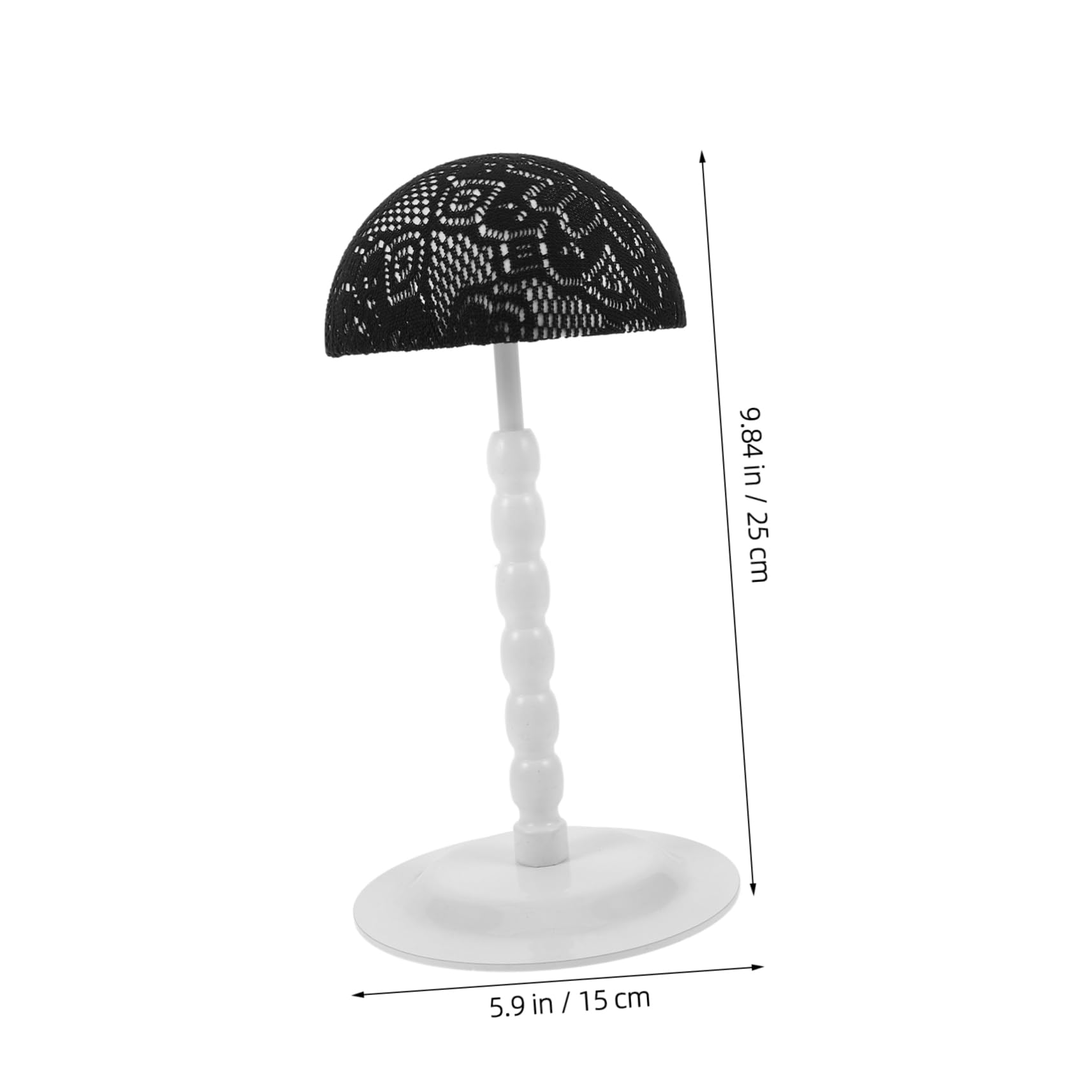Gogogmee Wig Stand with Lace Net for Display and Styling Durable Portable Wig Holder Convenient Hair Drying Support for Organizing and Maintaining Black