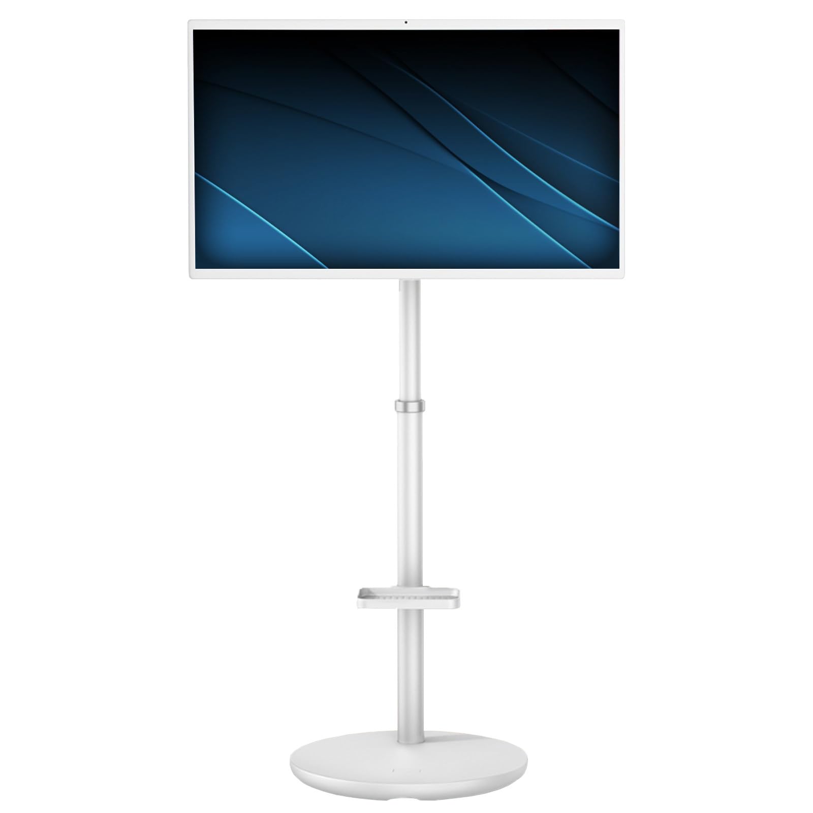 TV Android TV da 32 Pollici - TV Portatile con Ruote silenziose, 10 Punti di Controllo Touchscreen, Fotocamera da 13 MP, Altoparlanti Stereo per Cucina, Camera da Letto e