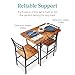 Best Choice Products 3-Piece Modern Dining Set, Space Saving Dinette for Kitchen, Dining Room, Small Space w/Steel Frame, Built-in Storage Rack - Medium Brown/Black