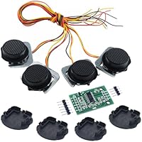 DIYmalls 4pcs Gewichtssensor 50kg Wägezelle Halbbrücke Dehnungsmessstreifen menschliche Körperwaage mit Halterung +1pcs HX711 Verstärker AD Wägemodul für Arduino