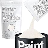 Mother of Pearl Iridescent Glitter Paint Additive for Walls Ultrafine 100g / 3.5oz | Glitter Additive Sparkle for Interior & Exterior Wall Paint, Furniture, Varnish | Hemway