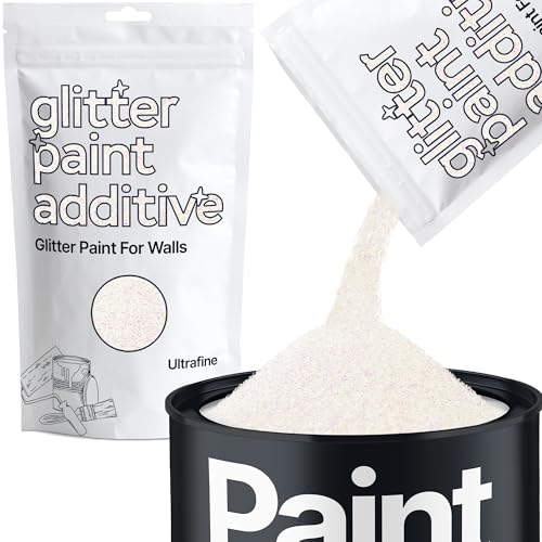 Mother of Pearl Iridescent Glitter Paint Additive for Walls Ultrafine 100g / 3.5oz | Glitter Additive Sparkle for Interior & Exterior Wall Paint, Furniture, Varnish | Hemway