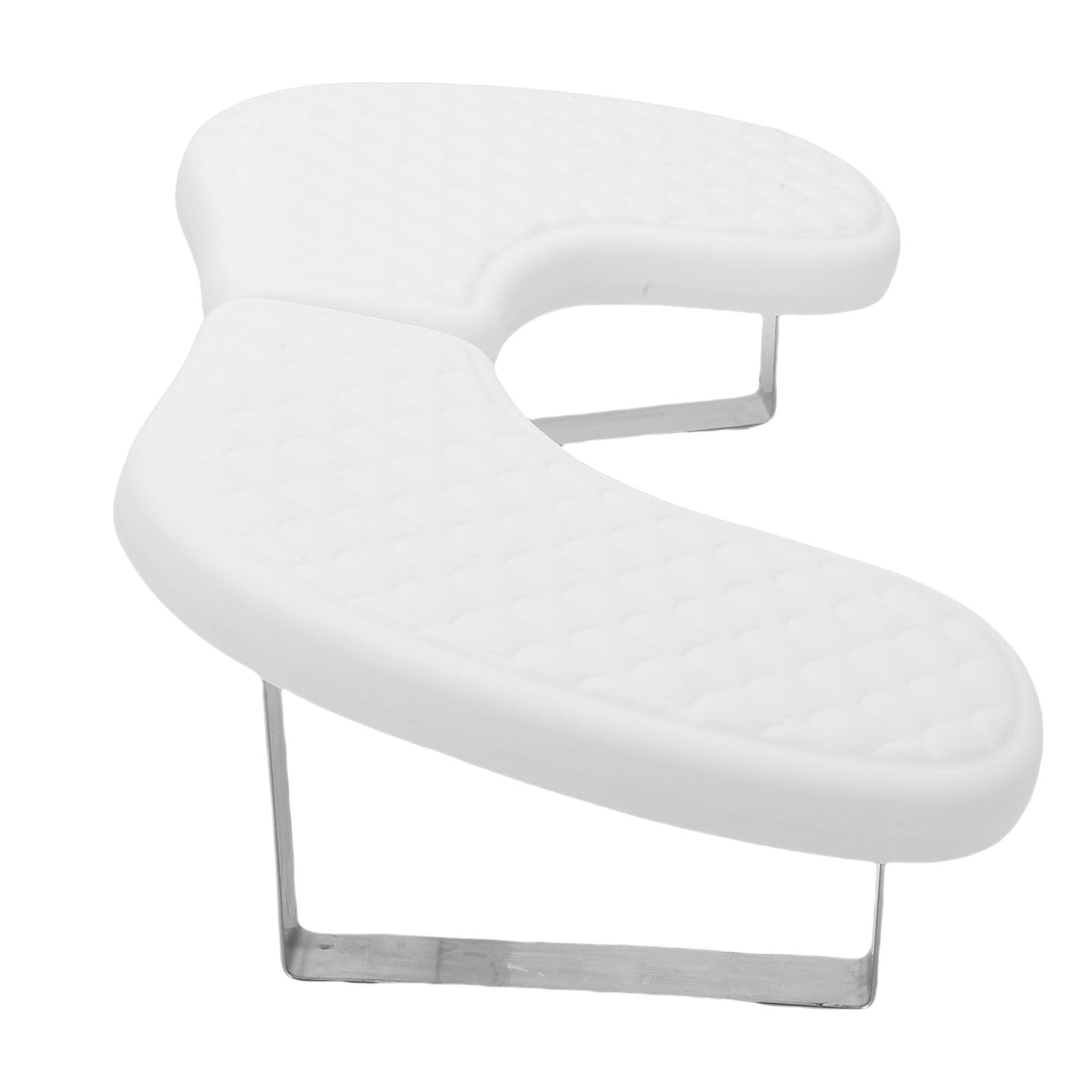 Podpórka Pod paznokieć w Kształcie Litery U z Uchwytem na Telefon do Precyzyjnego Manicure Biała Skóra PU (WHITE)