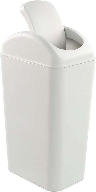 Xyskin 14 Litre Plastic Kitchen Swing Bin, Bedroom Waste Dustbin, 1 Pack