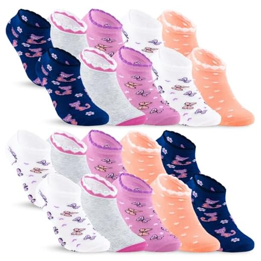 Camano Mädchen 3723 Füßlinge, Weiß (White 1), 31-34 (Herstellergröße: 31/34) 4 10 Paar Kinder Sneaker Socken Jungen & Mädchen Baumwolle Kindersocken 56269 (31-34)