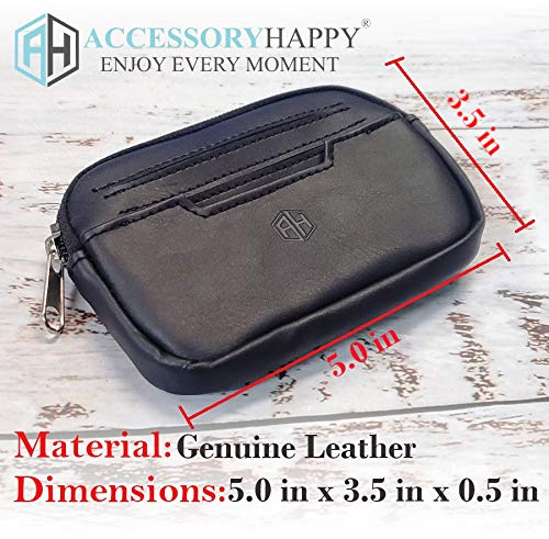 AccessoryHappy Minimalist Compact Belt Wallet Secret Money Pocket Pouch Wallet Belt for Both Men and Women - Sleek and Vegan Leather Travel Wallet for Attaching to Your Belt4