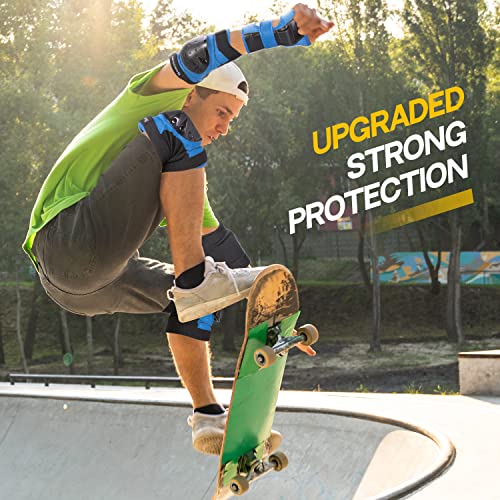 Bosoner Adult/Child Knee Pads Elbow Pads Guards Protective Gear Set For Cycling Bike Skateboarding Inline Roller Skating Bicycle Scooter, Wrist Guards Youth Kids Adults For Multi-Sports Outdoor #TOP1