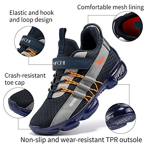 Image of JMFCHI Boys Girls Kids Sneakers Knitted Mesh Running Tennis Athletic Shoes