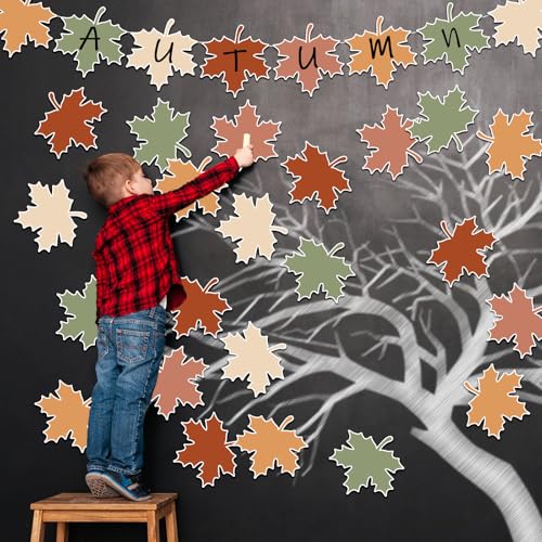 Feuilles d'érable de style bohème colorées en lot - 6