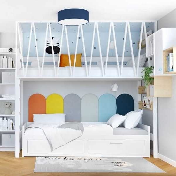 Plafoniera Soffitto YoungDECO Ø45cm - 4 Lampadine E27, Tessuto Naturale, Per Camera E Soggiorno - Foto 7