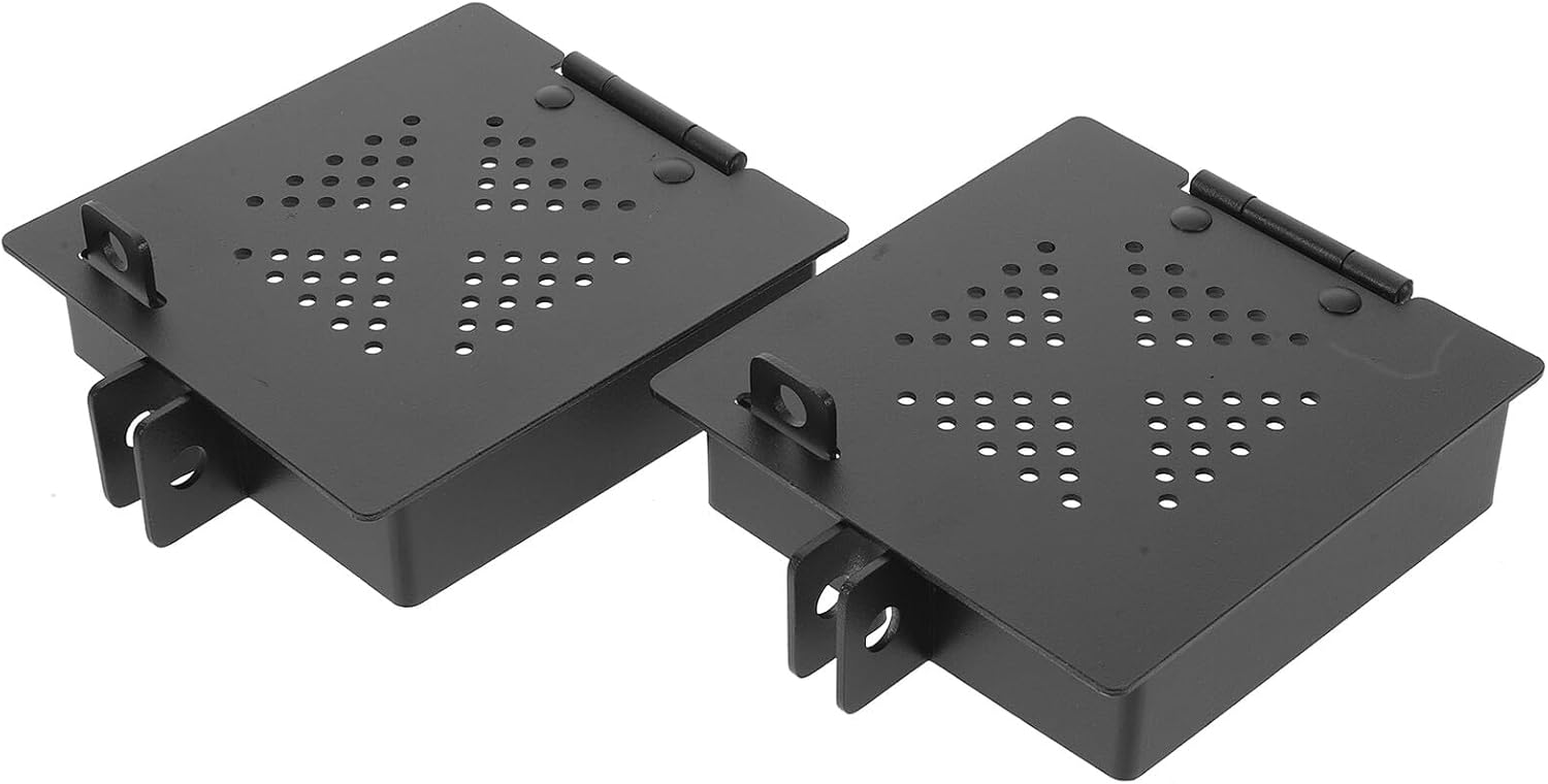 Mikinona 1 Pair Aluminum Camper Trailer Bumper End Cap 4-inch with Vent for Sewer Hose Storage Heavy Duty Travel Trailer Bumper Protector Compatible