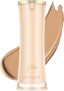 FOCALLURE PerfectBase Base - Base líquida sin poro, cubierta media a completa con acabado mate, cubre manchas y círculos d...