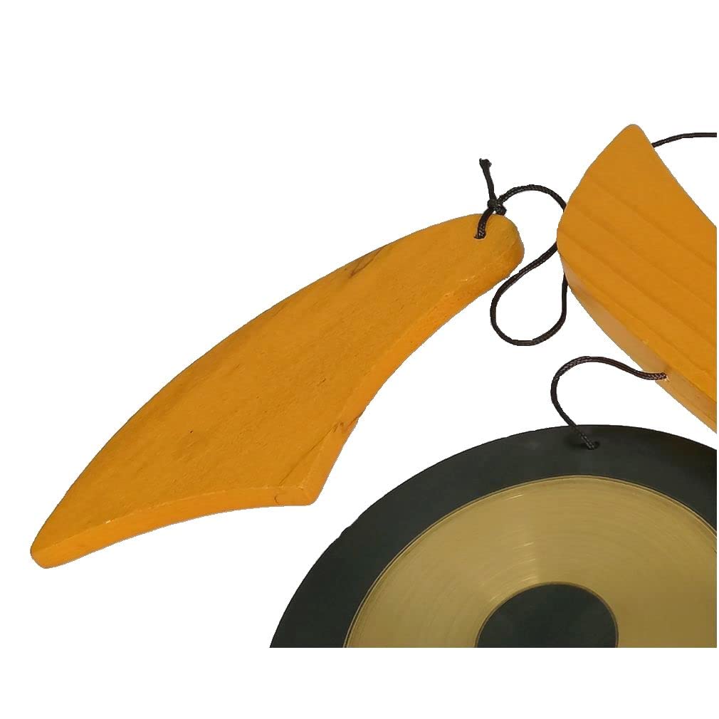 lachineuse – Windspiel mit Gong – Holz- und Metallspiel – chinesisches japanisches Metallspiel – ideal für draußen, drinnen, Garten – asiatische Zen-Feng-Shui-Atmosphäre