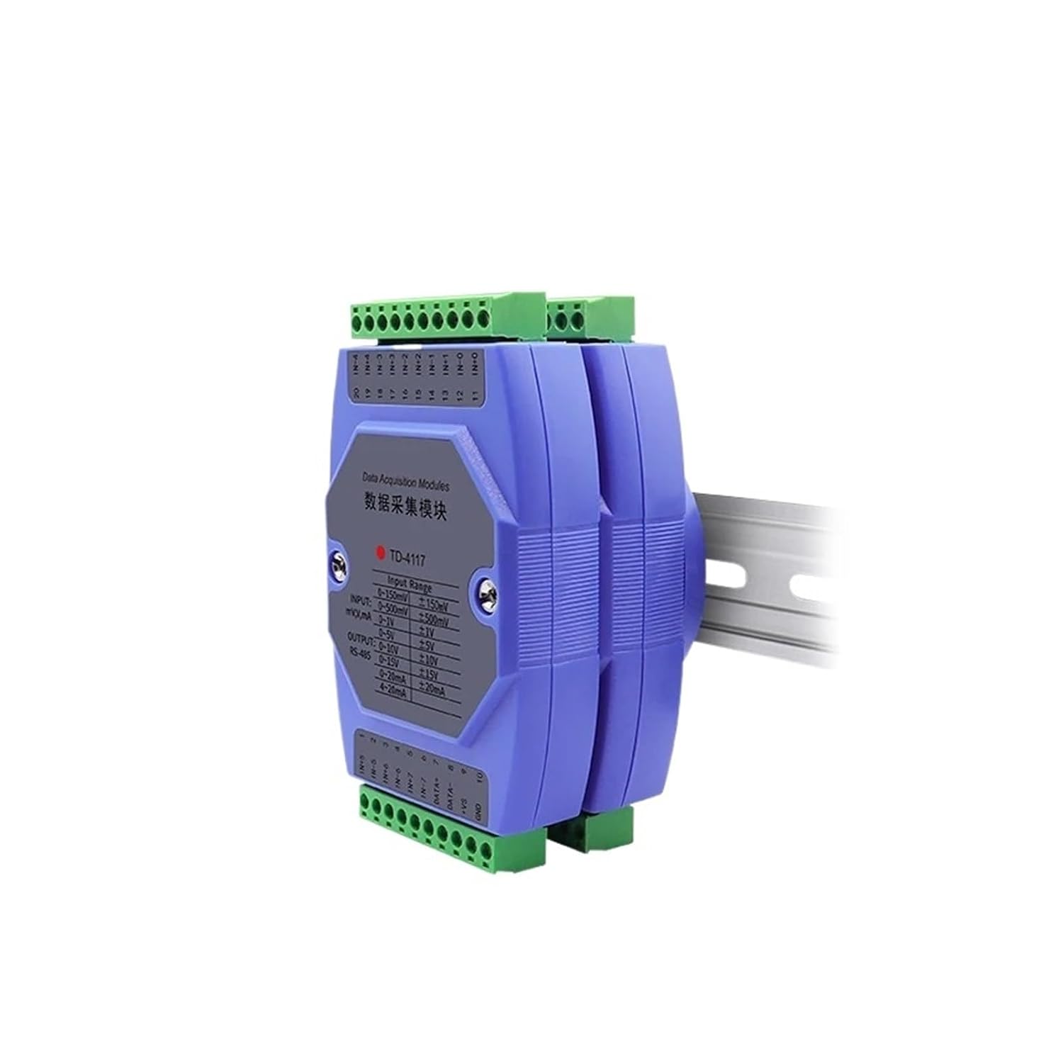 Heavy-Duty 8-Channel High Common Mode Analog Input Module | 2000v Dc Isolation Modbus-Rtu for Harsh Industrial Environments