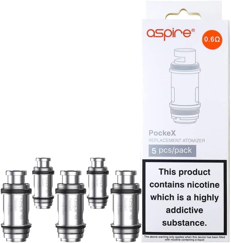 Pack 5 Résistances Nautilus X/Xs/Pockex - 0.60 ohm - acier, Cigarette Électronique, Sans Nicotine et sans Tabac