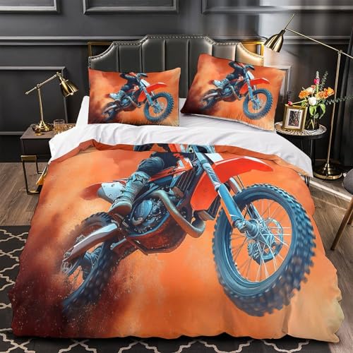 Housse de couette motocross 3D effet super doux en microfibre premium - 2