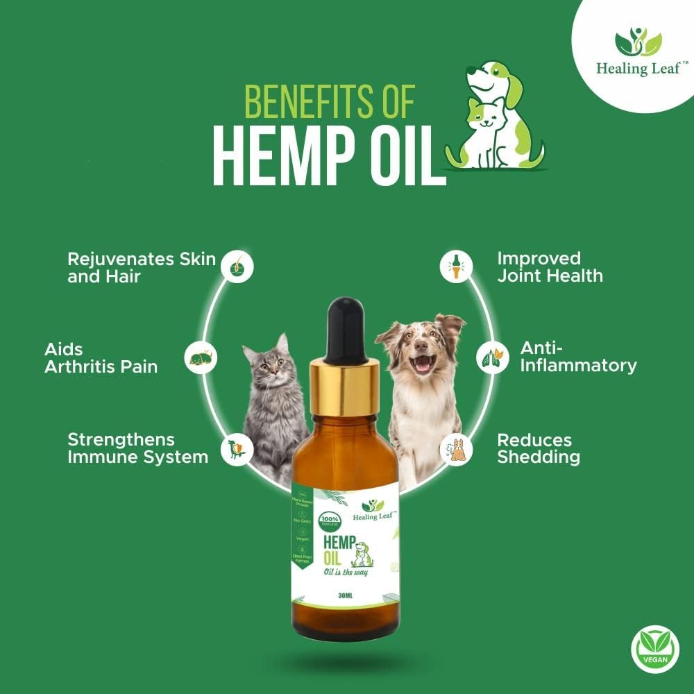 Healing Leaf Combo Hemp Seed Dog Protein Powder Supplement Coat, 100g,Magic Potion Pure Hemp Seed Oil | Organically Grown Benefits Nourish Dog’s Skin and Coat 90 ml 2