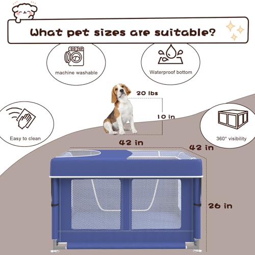 Hiaksedt 42 × 42 Inch Puppy Playpen thumb #5