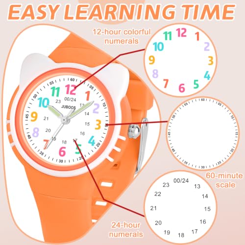 Image of Juboos Kids Watch Analog for Boys Girls Toddler, 3ATM Waterproof Wirstwatch Learning Time and Easy to Read