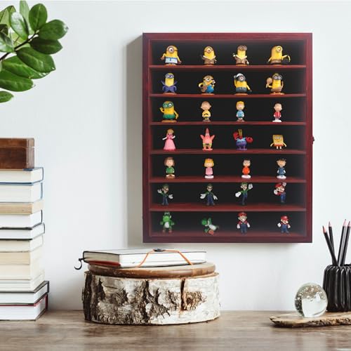 Image of FramePro Shadow Box Frame Display Case 16x20 with Removable Shelves, Deep Memory Box Trinket Knick Knack Shelf Cabinet for Collector, Keepsake Coins Military Medals Wedding Flowers Cherry