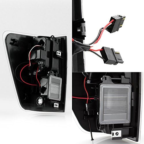 AKKON - For 2004-2015 Nissan Titan Pickup Black Bezel C-Shape LED Tube Tail Brake Light Lamp Assembly