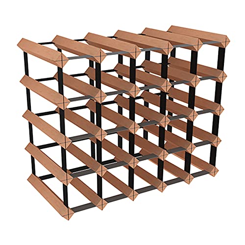 Wll-Dp Wine Holder Wine Storage Shelf Beech Countertop Wine Rack, For Dining Room Kitchen Tabletop Cabinet Bar Pantry, Hold 20~25 Bottles #TOP25