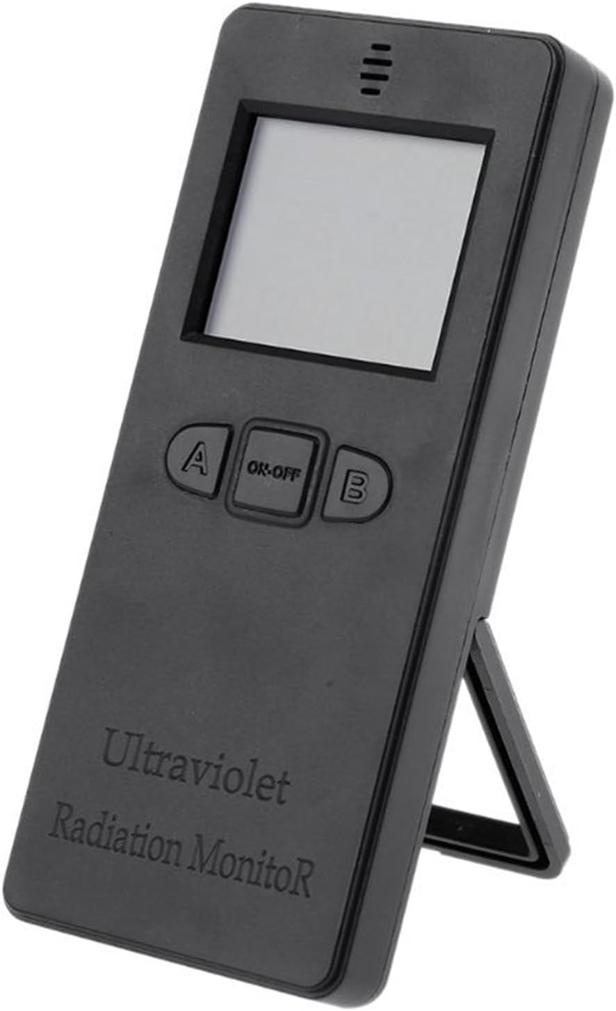 Radiation Detector UV UVI Meter Radiometer Tester with Thermometer UV Radiometer with Temperature Display