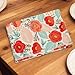 Pioneer Woman Kitchen Stuff Floral Table Runner 72 Inches Long Linen Farmhouse Table Cloth with Botanic Printed, Washable & Reusable Kitchen Dining Table Decorations