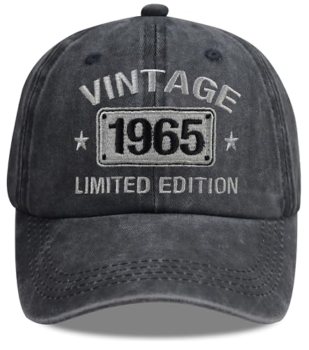 Casquette de baseball vintage en coton brodé pour anniversaire de 1925 à 2005