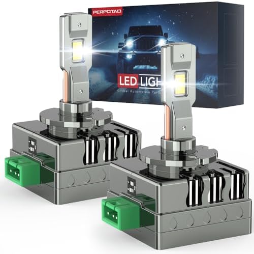 D3S D3R Led Headlight Bulb, 60,000h life, 46,000LM 10x Cooling, 6...