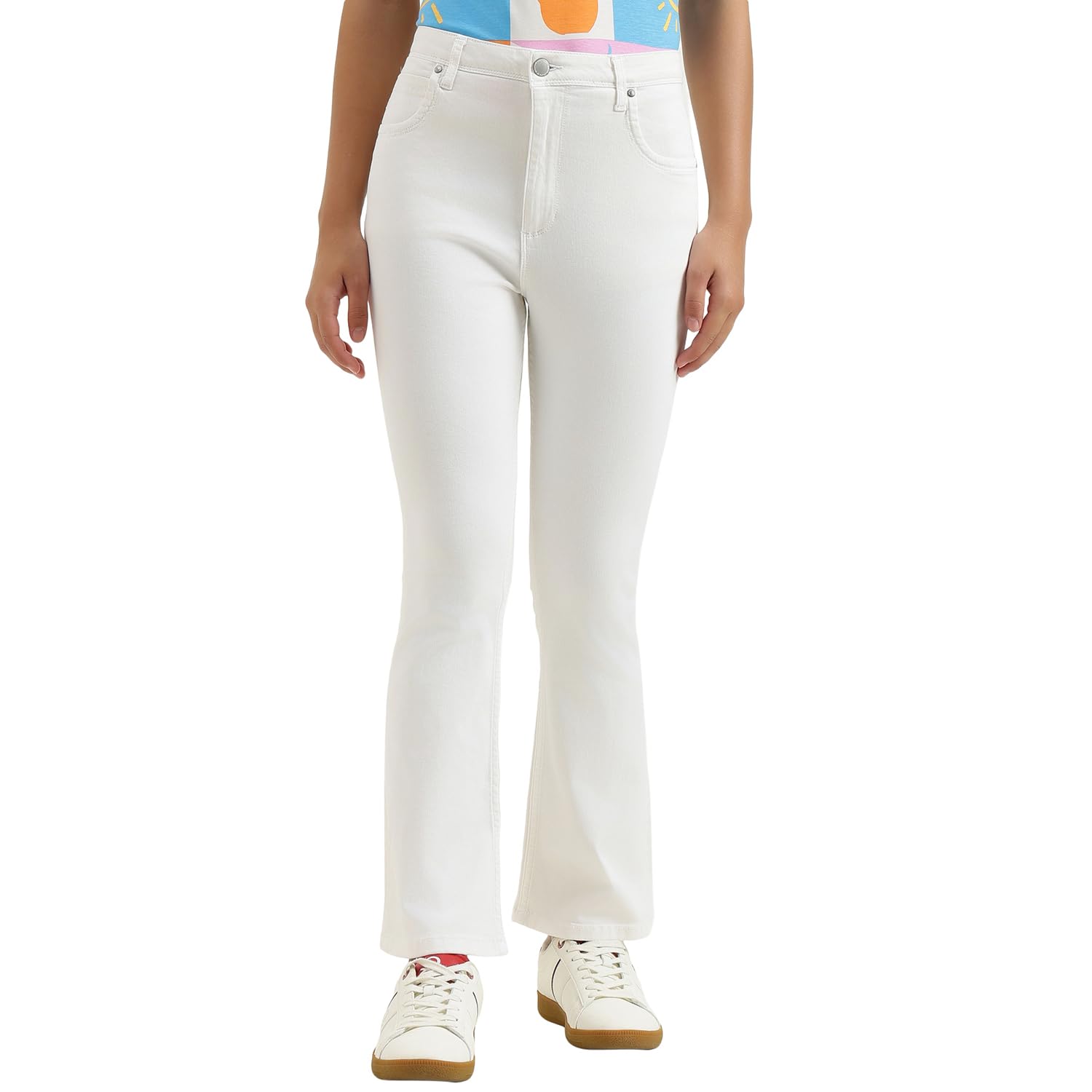 Solid Bootcut Jeans-image-1