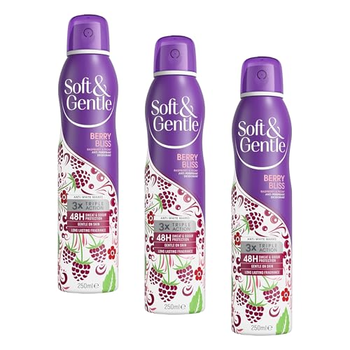 Image of Soft & Gentle Berry Bliss Anti-Perspirant Deodorant Spray 250ml (Pack of 3)