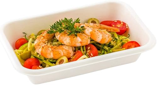 Restaurantware Pulp Tek - Platos de bagazo de 16 onzas, 100 platos de ensalada impermeables a la grasa, tapas se venden por separado, platos de