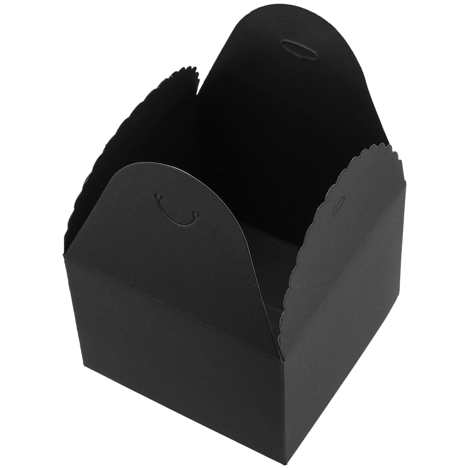 30 Pack Kraft Paper Gift Boxes 4.7x4.7x3.5 Inch - Small Black Treat Boxes With Ribbons For Cookies & Gifts