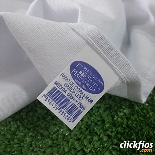 Pano de Copa Liso Branco SM08 com Bainha 50 x 75 cm Pacote com 10 unidades Santa Margarida