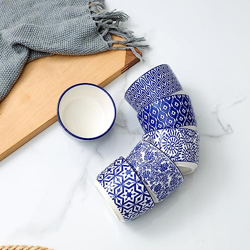 Selamica Ramekins in ceramica, 170 ml, set di 6 (blu vintage) - immagine 5