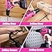 20V Pink Cordless Drill Set - Power Drill/Driver Kit with Drill Brush, Bit Set, 3/8