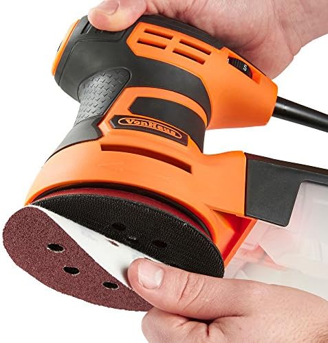 VonHaus 350W Random Orbit Sander, Variable Speed 13000RPM - 125mm 5 - with Dust Collection System, 5 Sanding Pads Included, Soft Grip Handle, Ergonomic Design