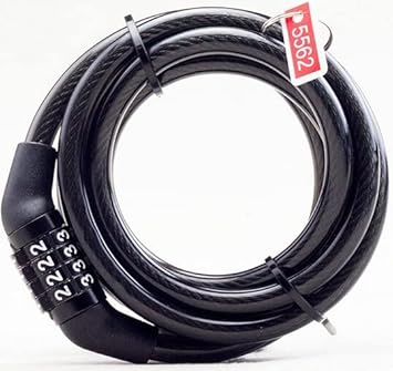 Eltron Turbo Anti-Theft Multipurpose Strong Steel Heavy Duty Security Number Lock For Cycle, Bike,Gates,Scooty,Helmets,Gas Cylinders,Luggage Lock with Password 4 Digit Number Combination Cable (Black)