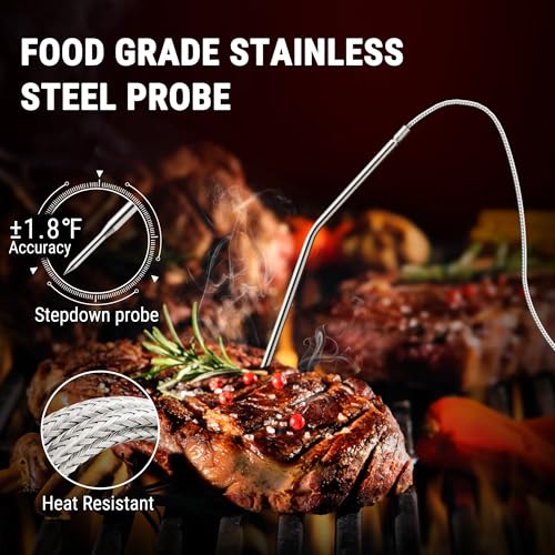 Image of LABART ThermoPro TP06B Digital Grill Meat Thermometer with Probe for Smoker Grilling Food BBQ Thermometer