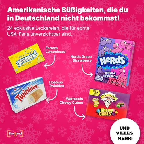 USA Adventskalender 2025 mit Amerikanischen Süßigkeiten [ORIGINAL US CANDY] - US Sweets Adventskalender - USA Süßigkeiten (24 USA Sweets)