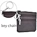 Leamekor Womens Mini Coin Purse Wallet Genuine Leather Zip Pouch Keychain Ring
