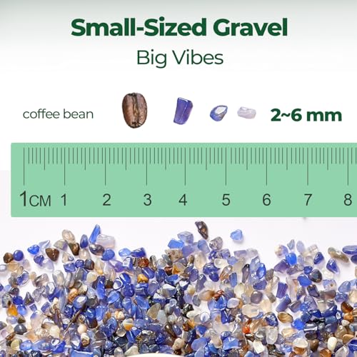 Image of T4U Crystal Chips Tumbled Polished Natural Agate Gravel Stones 1LB - Decorative Pebbles Bulk, Mini Polished Rocks Pieces for Crafts, Vases Filler, Succulent Plants, Aquarium Gravel Rocks